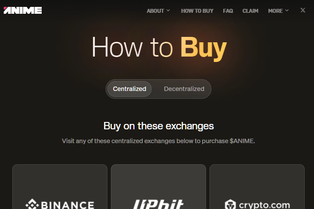 Screenshot of Anime.xyz How to Buy